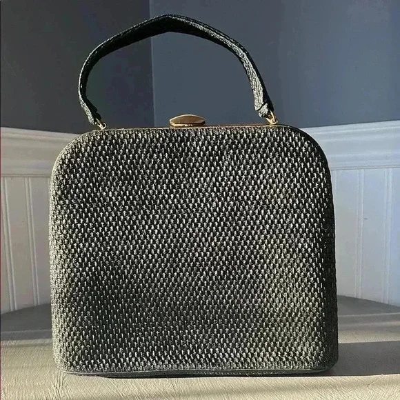 VINTAGE MORRIS MOSKOWITZ DESIGNER WOVEN HANDBAG - Picture 8 of 9